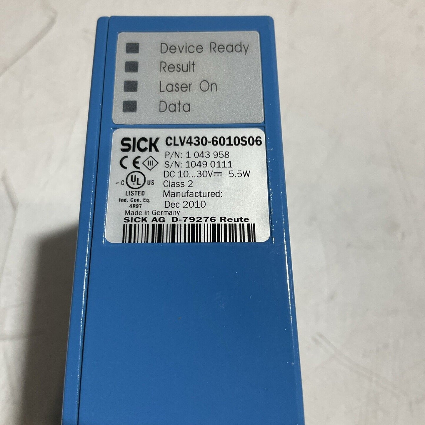 SICK CLV430-6010S06 1043958 BARCODE SCANNER U3S