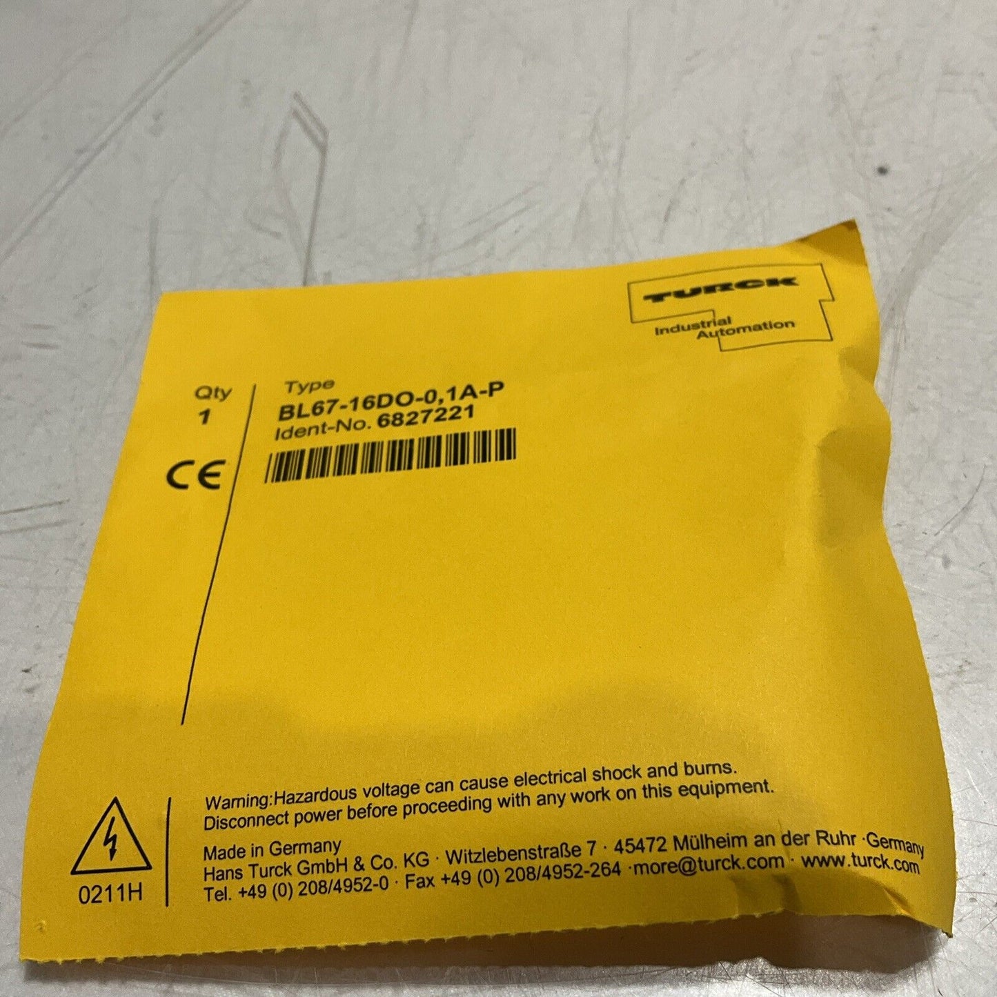 TURCK BL67-16DO-0.1A-PNR SYSTEM OUTPUT MODULE 16 DIGITAL OUTPUTS 24VDC LED U3S