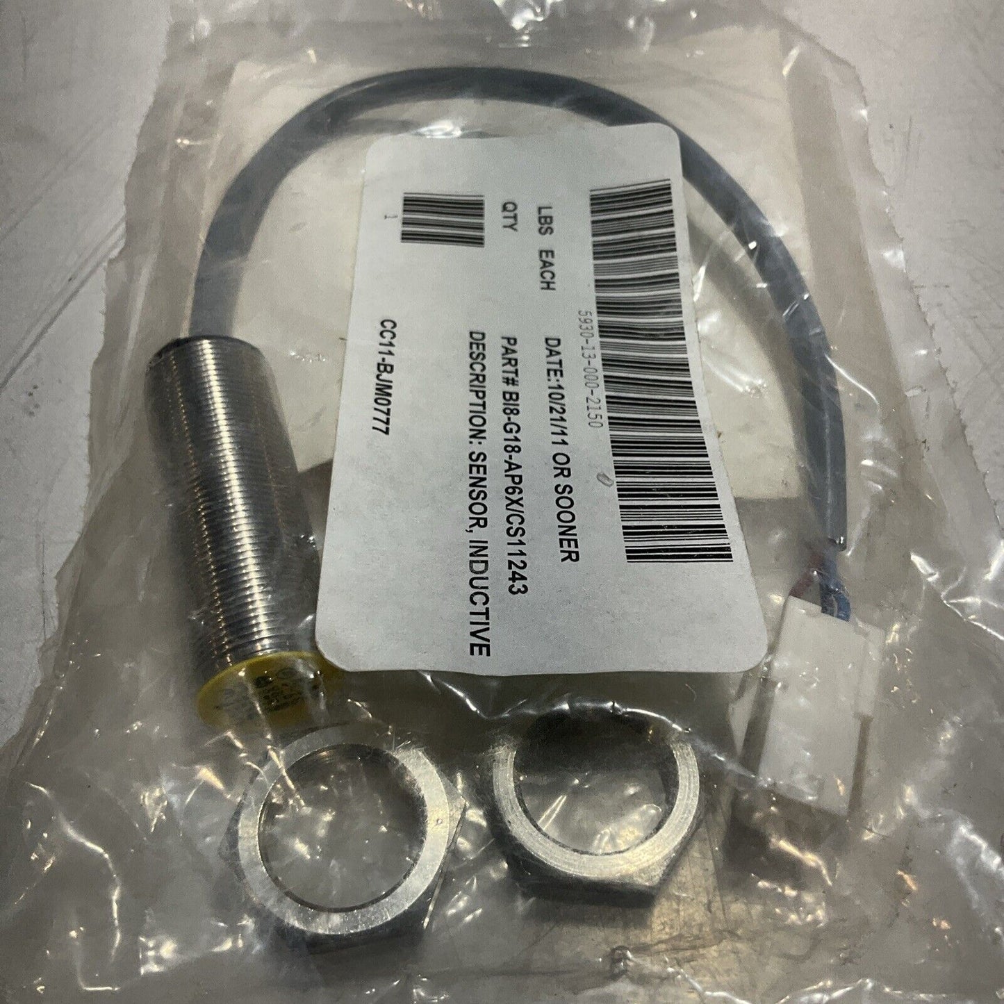 TURCK BI8-G18-AP6X-0.2/CS11243 INDUCTIVE PROXIMITY SENSOR LOT OF 3 U3S