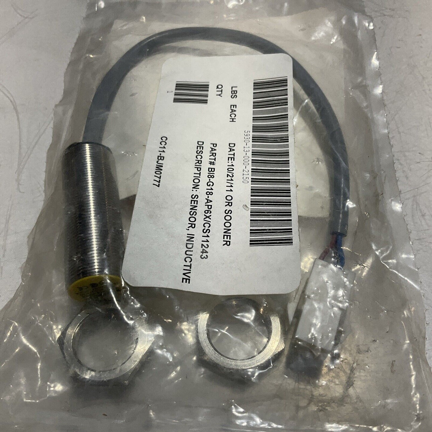 TURCK BI8-G18-AP6X-0.2/CS11243 INDUCTIVE PROXIMITY SENSOR LOT OF 3 U3S