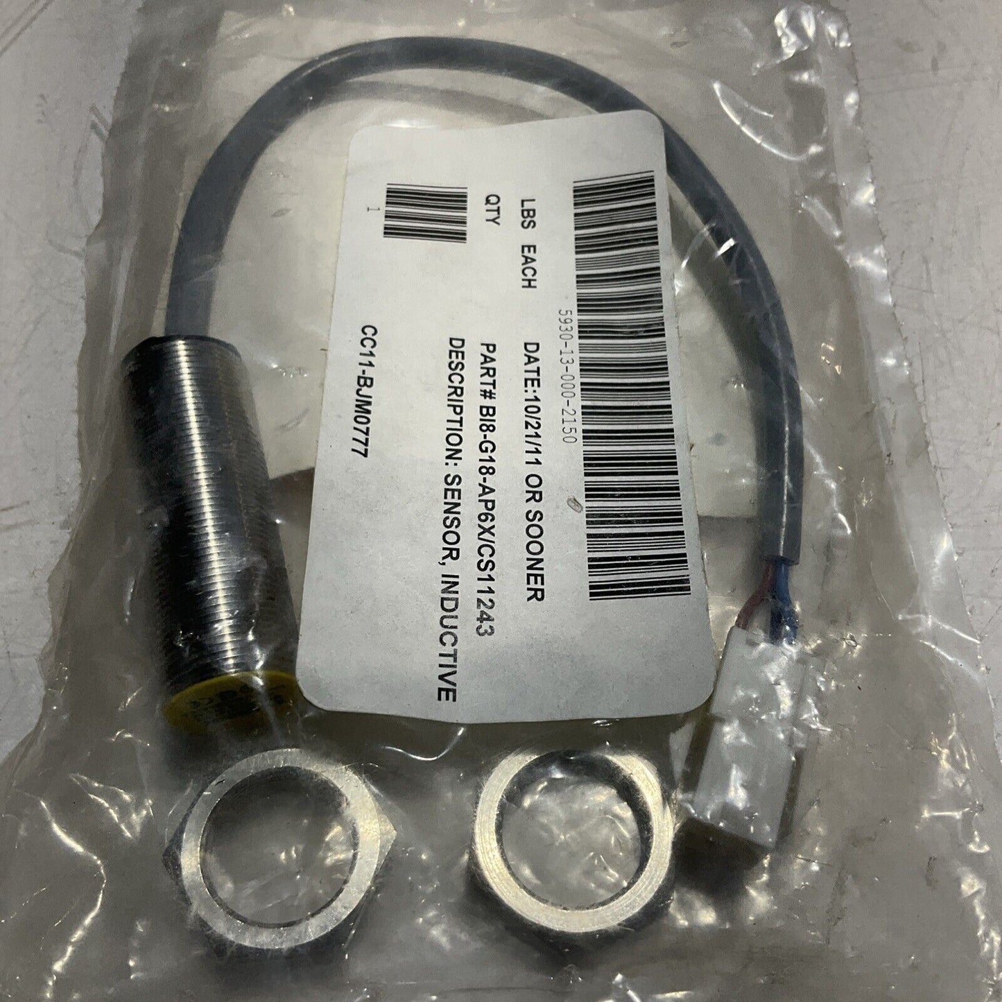 TURCK BI8-G18-AP6X-0.2/CS11243 INDUCTIVE PROXIMITY SENSOR LOT OF 3 U3S