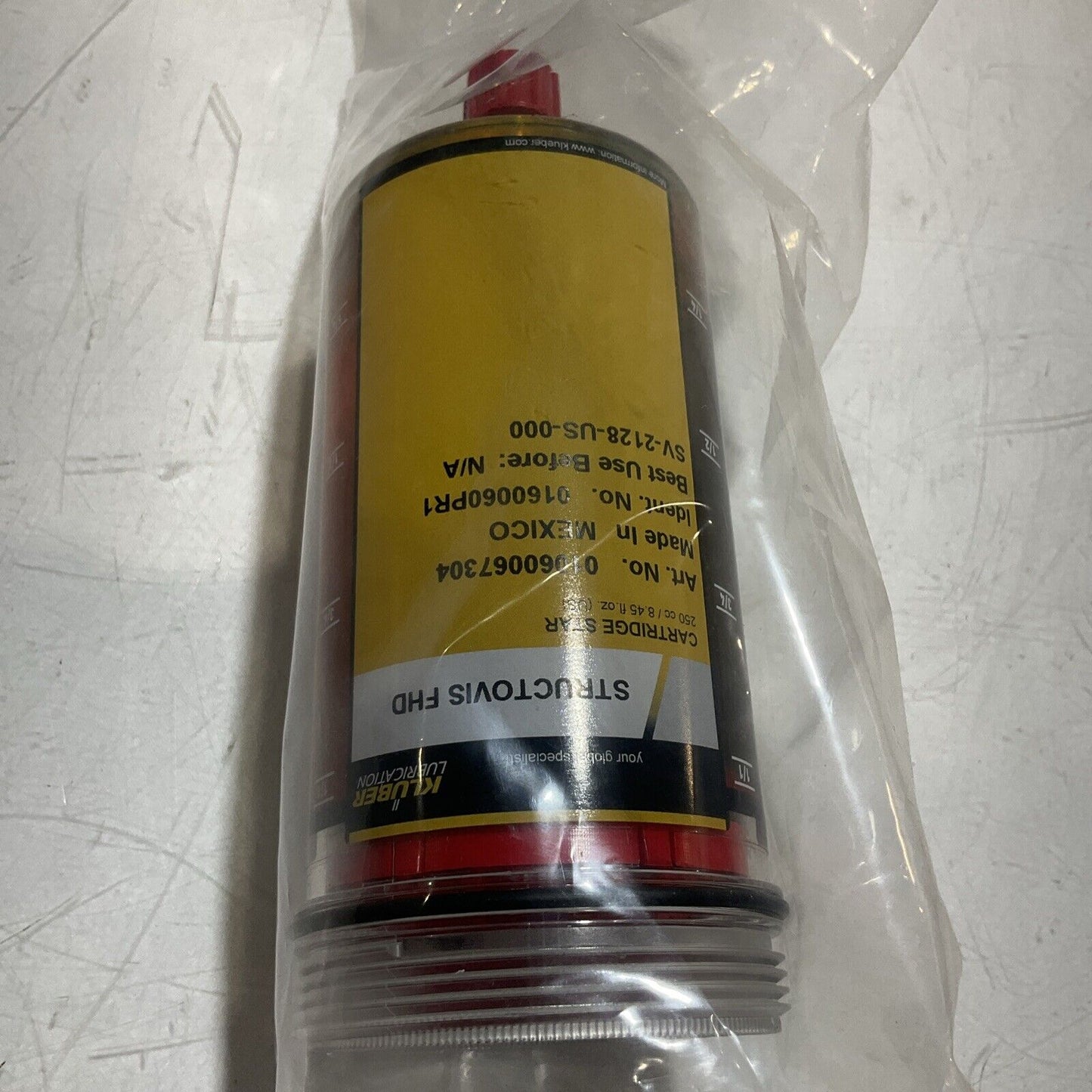 KLUBER STRUCTOVIS SV-1706-US-000 0160060PR1 FHD LUBRICATION CARTRIDGE U3S