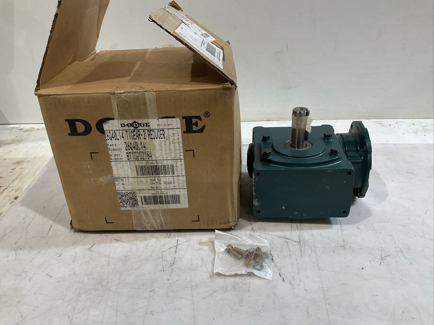 DODGE TIGEAR 2 26Q40L14 GEAR DEDUCER RATIO 40:1 1750 RPM U3S