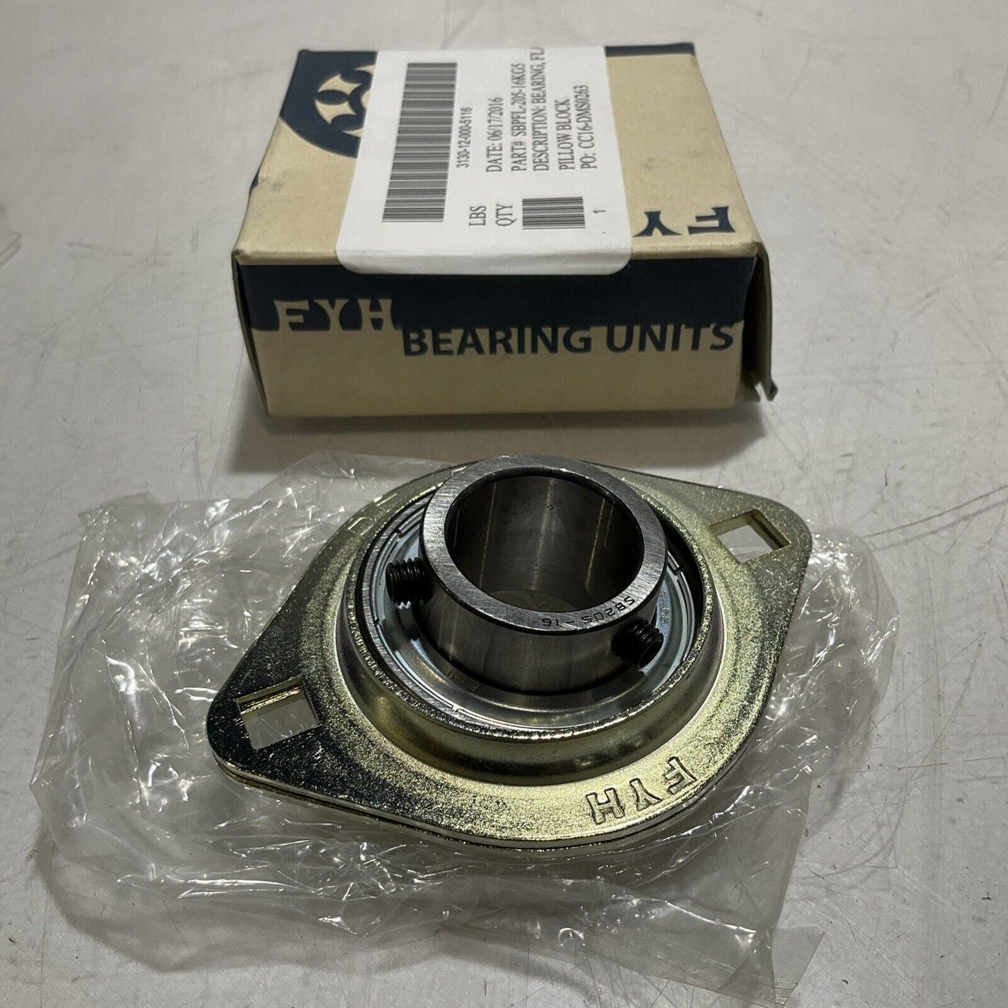 FYH SBPFL205-16KG5 163K407H01 BEARING FLAGED LOT OF 6 U3S