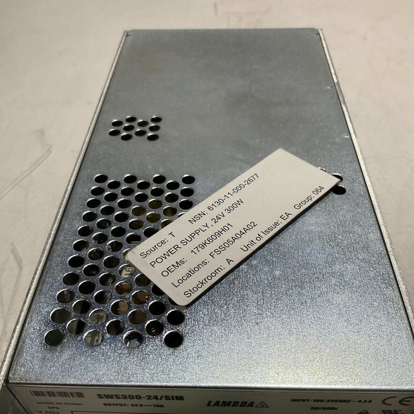 LAMBDA SWS300-24/SIM POWER SUPPLY 24V 13A 100-240VAC U3S