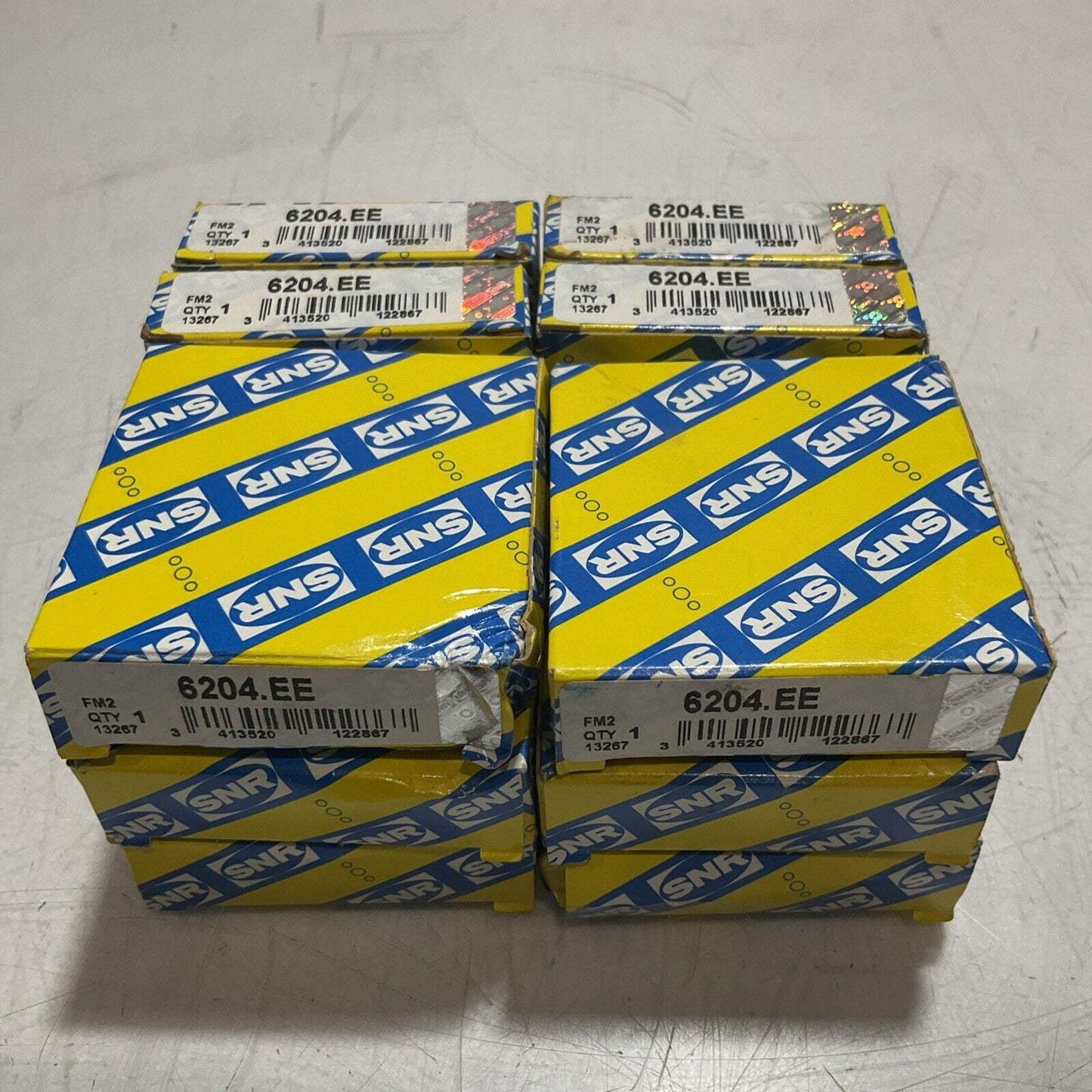 SNR 6204.EE SINGLE ROW DEEP GROOVE BALL BEARING LOT OF 11 R7T