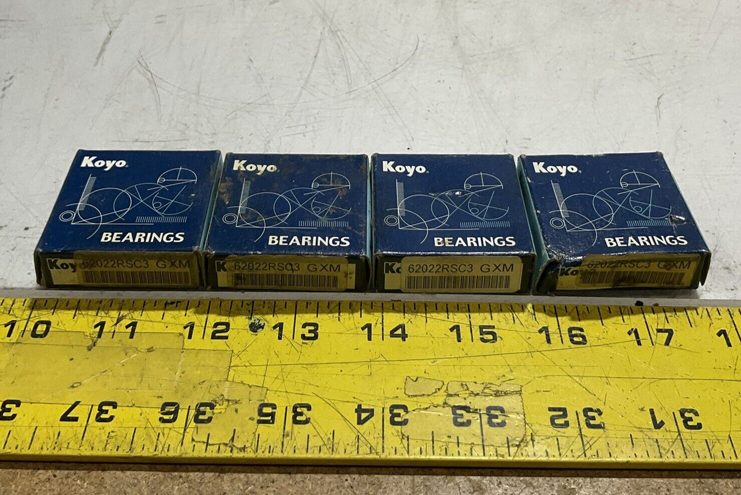 KOYO 62022RSC3 GXM BALL BEARINGS LOT OF 4 U3S