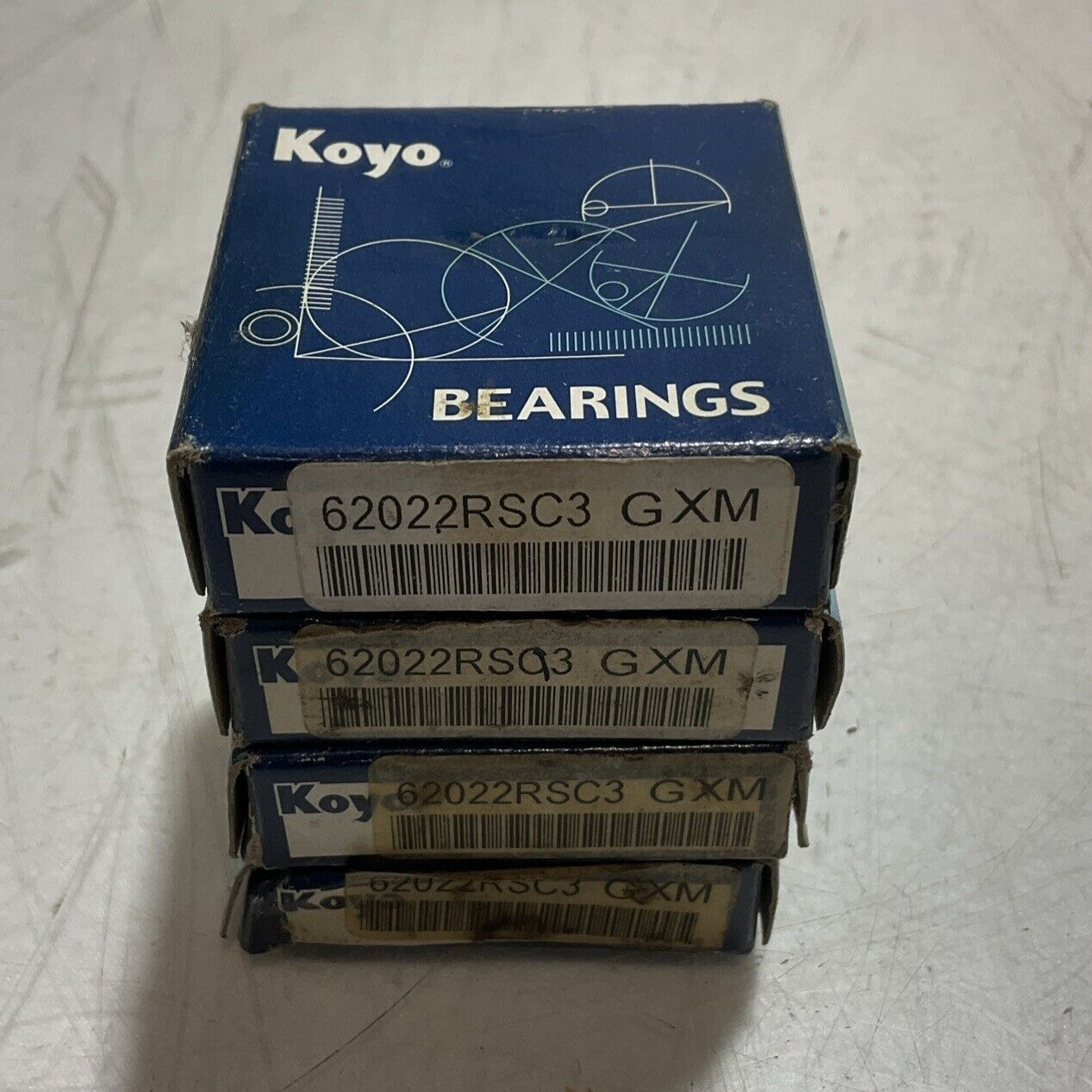 KOYO 62022RSC3 GXM BALL BEARINGS LOT OF 4 U3S