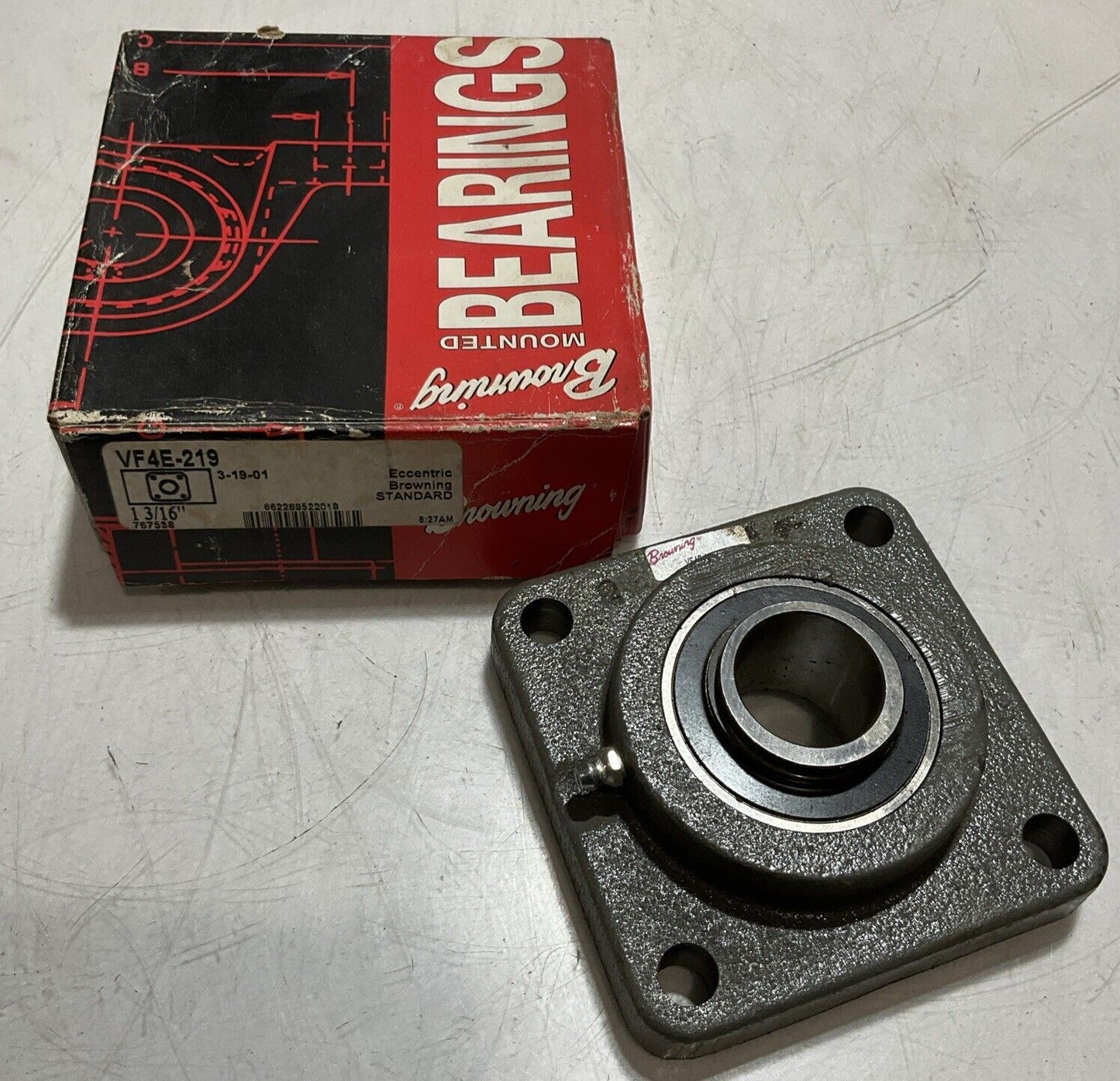 BROWNING VF4E-219 FLANGED MOUNT BEARING STANDARD 1-3/16' 4 BOLT U3S