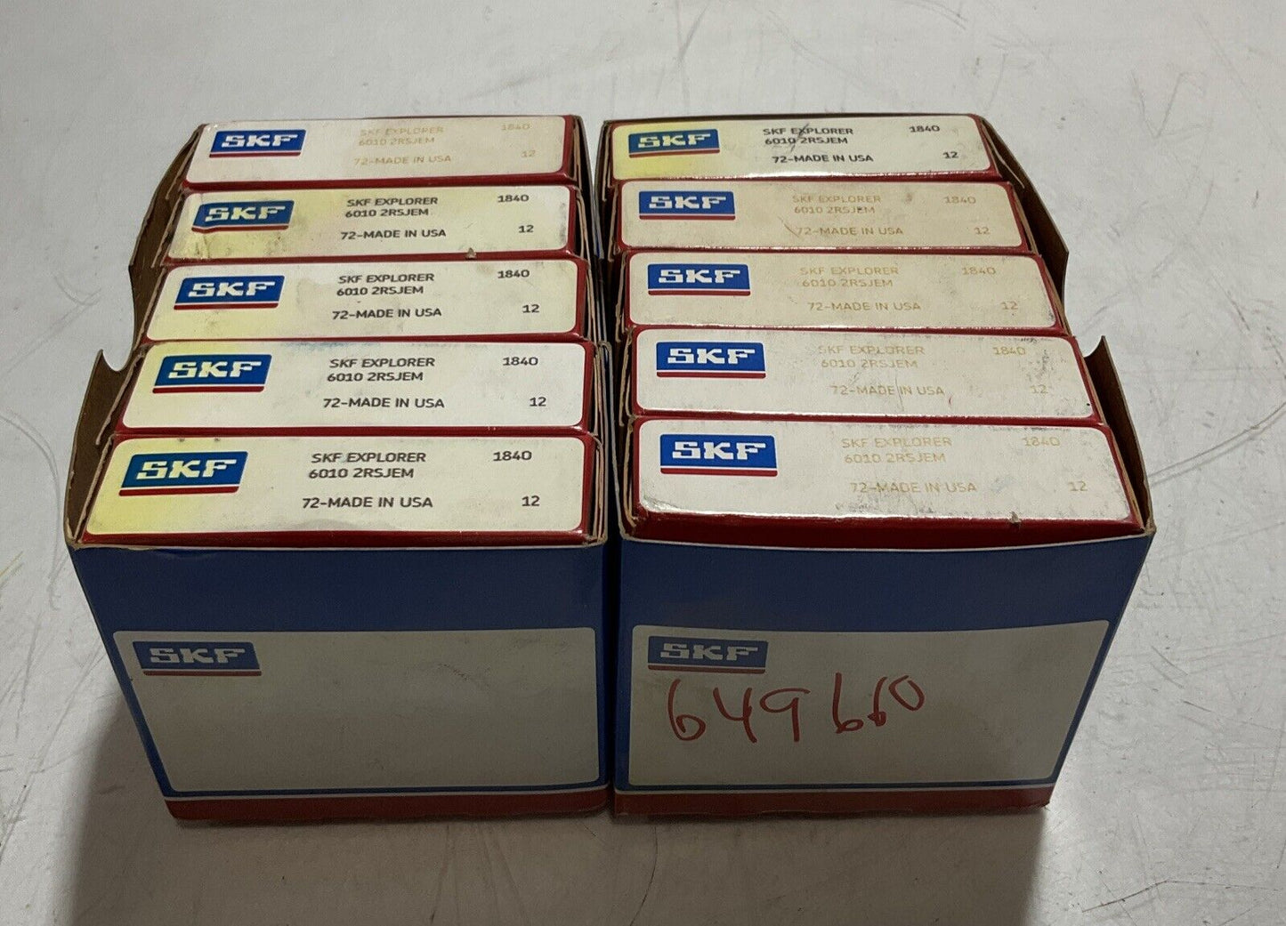 SKF 60102 RSJEM EXPLORER ROLLER BEARING LOT OF 10 U3S