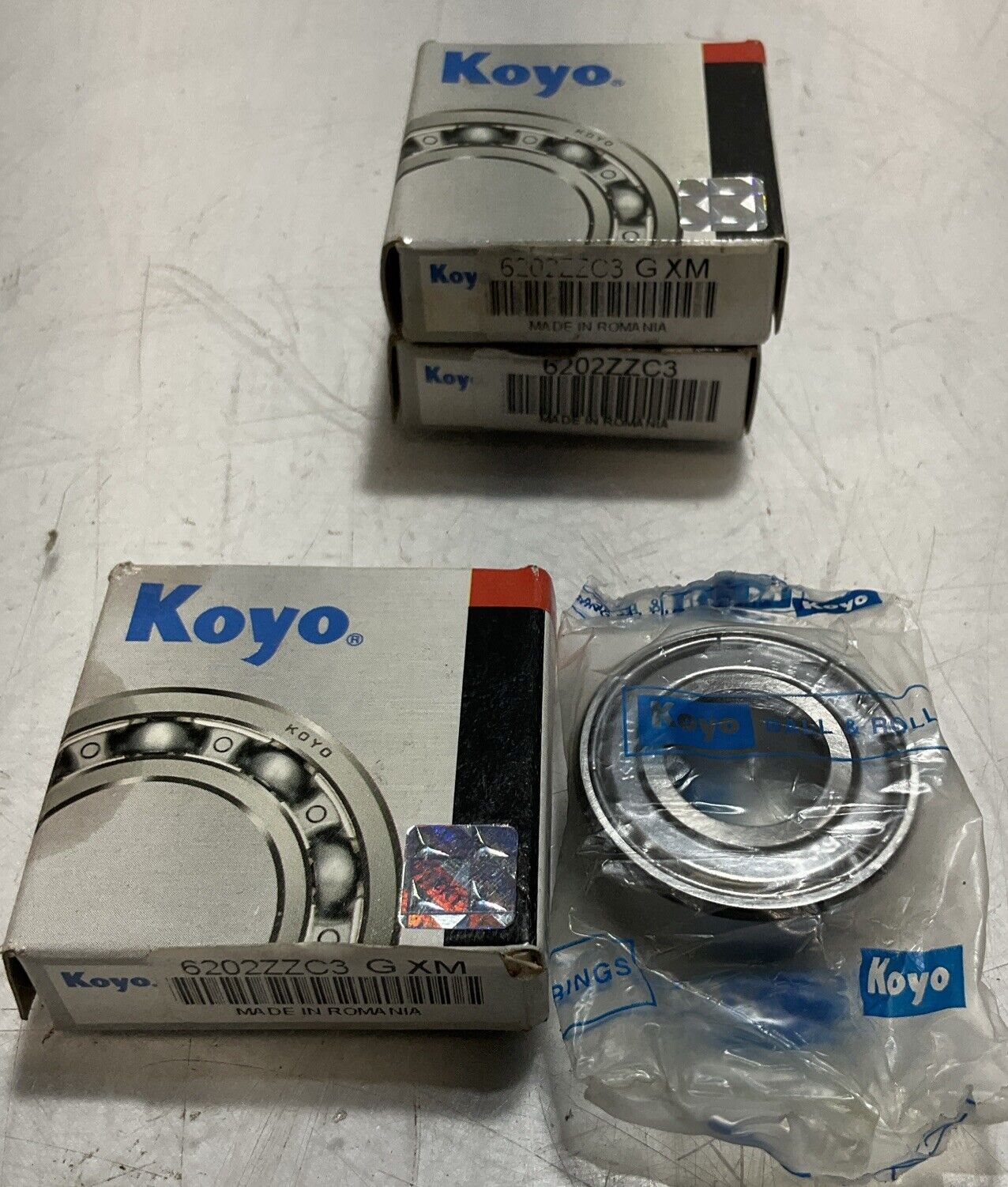 KOYO 6202ZZC3GXM DEEP GROVE ROLLER BEARING LOT OF 3 U3S