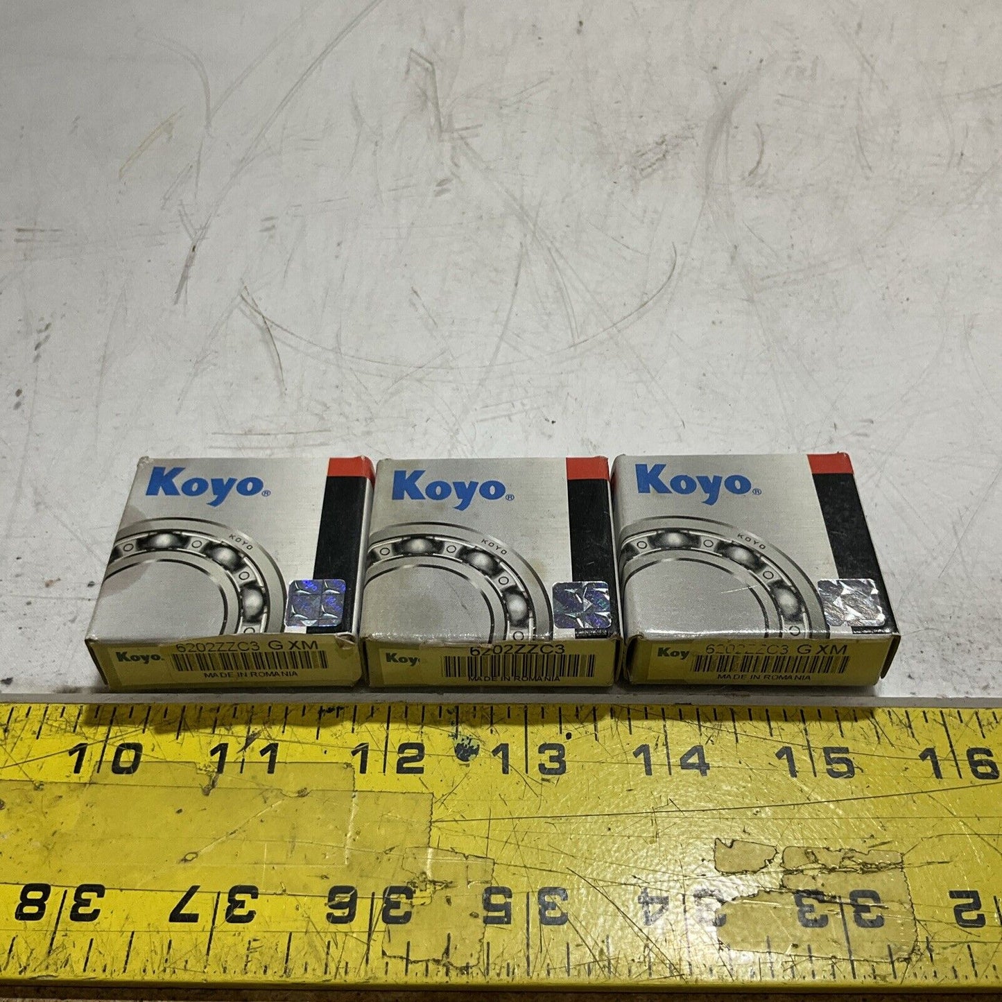 KOYO 6202ZZC3GXM DEEP GROVE ROLLER BEARING LOT OF 3 U3S