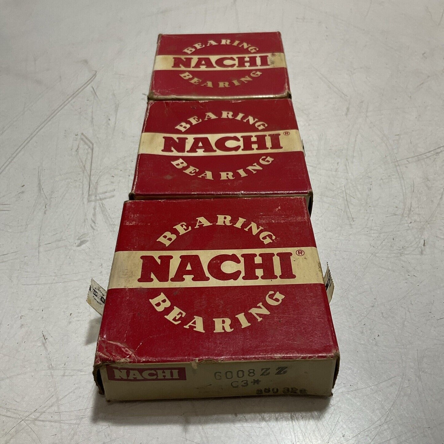 NACHI 6008ZZ DEEP GROVE RALL BEARING LOT OF 3 U3S