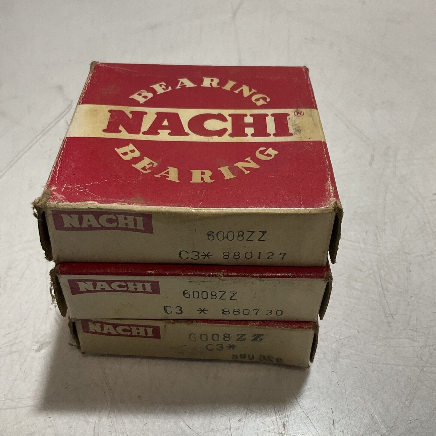 NACHI 6008ZZ DEEP GROVE RALL BEARING LOT OF 3 U3S