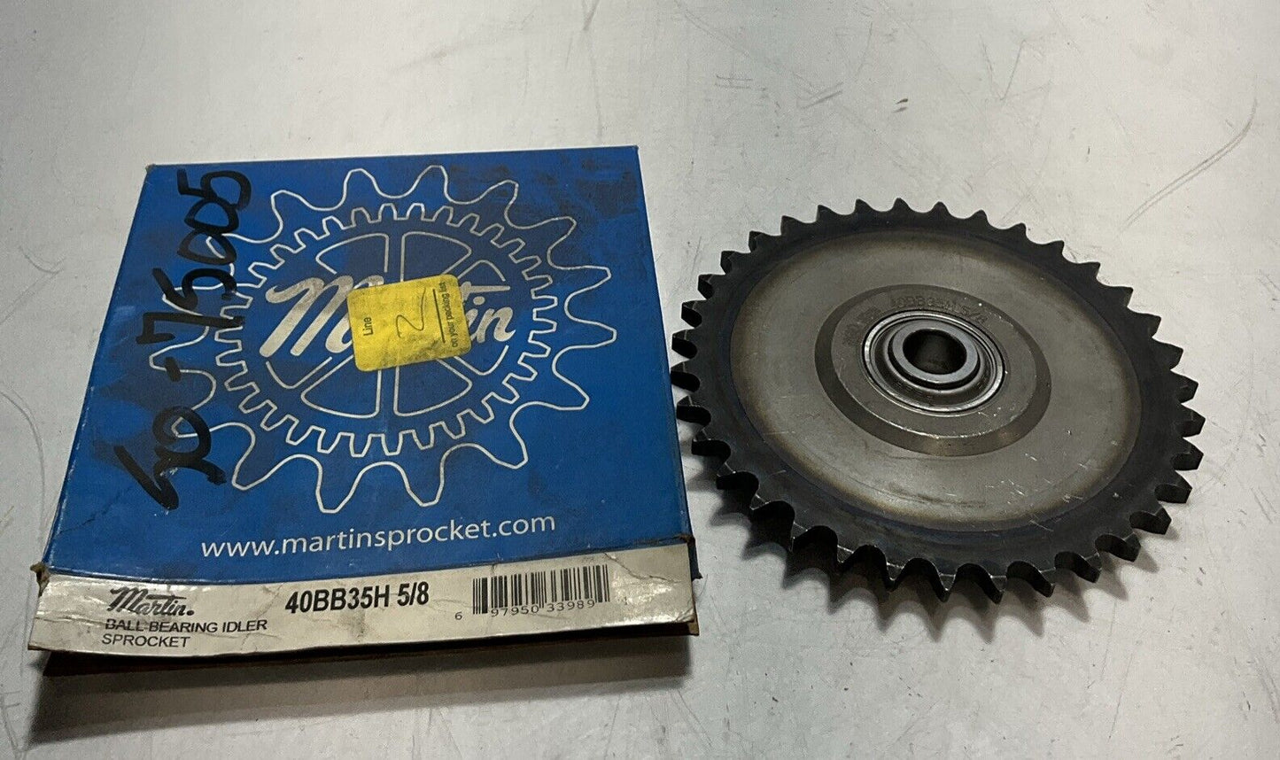 MARTIN 40BB35H 5/8 ROLLER CHAIN IDLER BALL BEARING SPROCKET 35 TEETH U3S