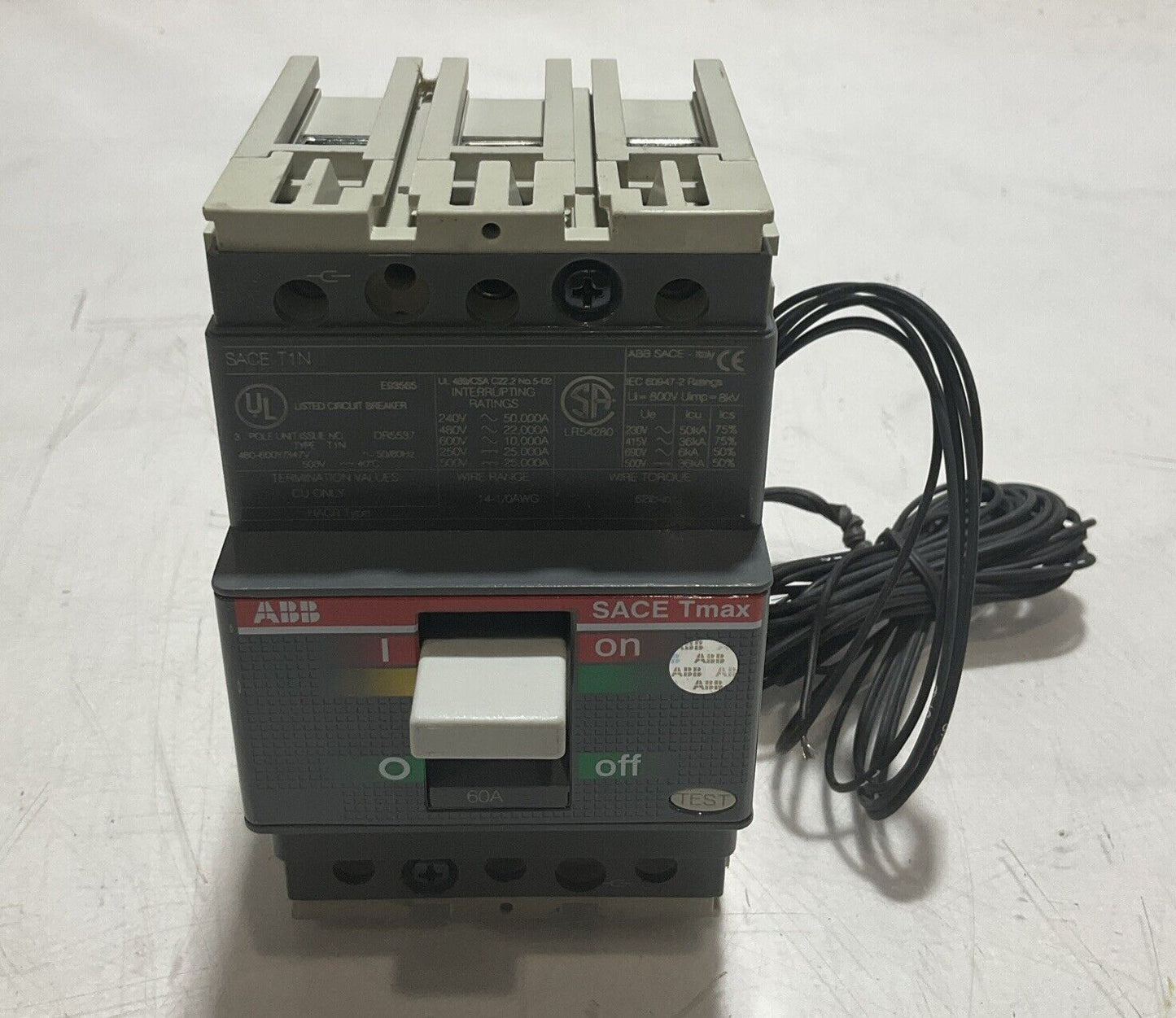 ABB SACE T1N CIRCUIT BREAKER 3 POLES 240V U3S