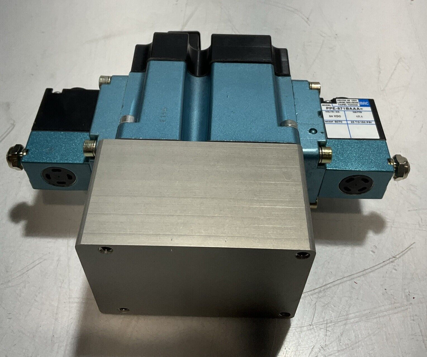 MAC 0629-FV6500B DOUBLE ACTION SOLENOID VALVE ASSEMBLY WITH MANIFOLD U3S