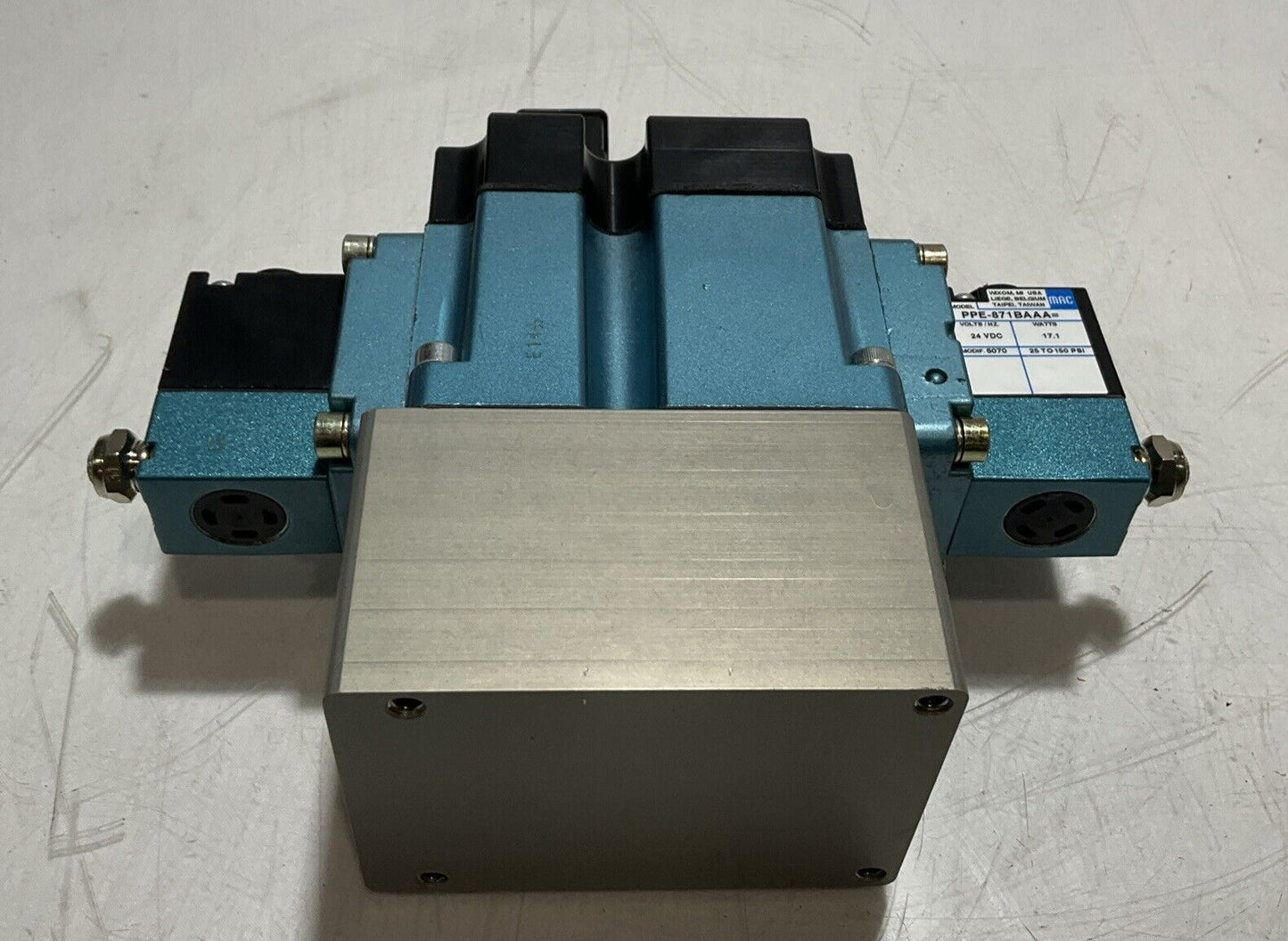 MAC 0629-FV6500B DOUBLE ACTION SOLENOID VALVE ASSEMBLY WITH MANIFOLD U3S