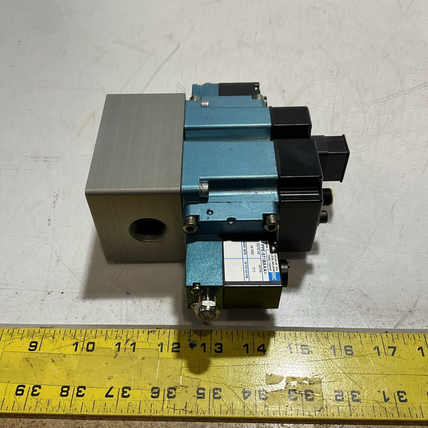MAC 0629-FV6500B DOUBLE ACTION SOLENOID VALVE ASSEMBLY WITH MANIFOLD U3S