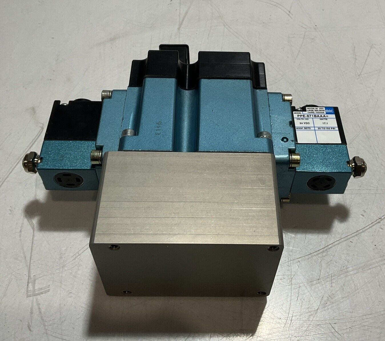 MAC 0629-FV6500B DOUBLE ACTION SOLENOID VALVE ASSEMBLY WITH MANIFOLD U3S