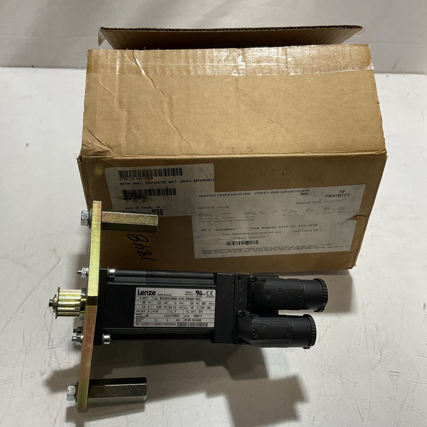 LENZE MCS06F41LRS0B0-B11N-ST5SOON-R2SU SERVO MOTOR U3S