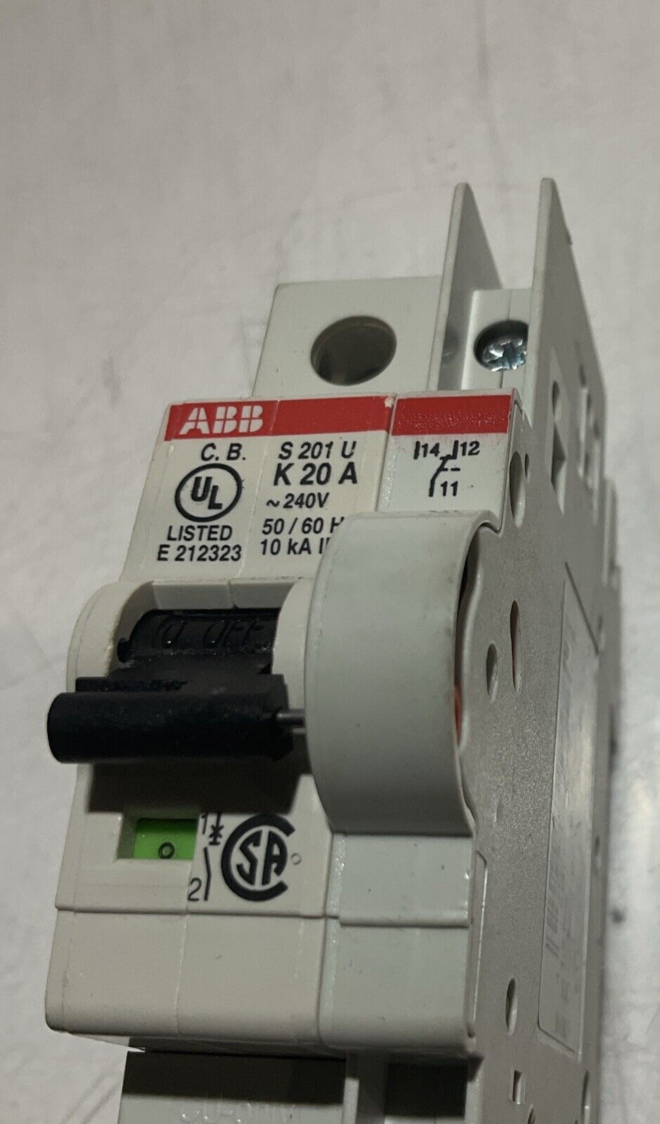 ABB S 201 U-K 20A CIRCUIT BREAKER 1POLE UNIT U3S