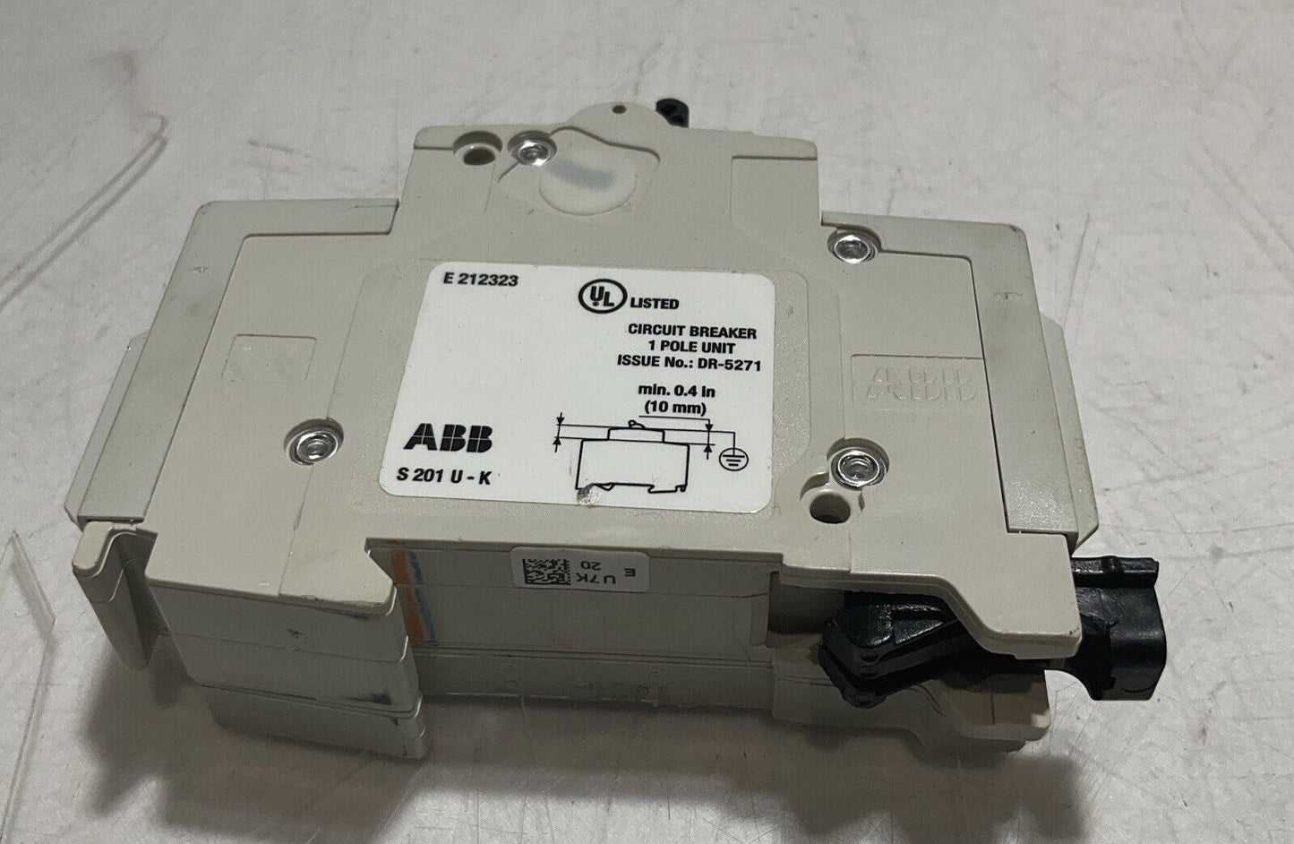 ABB S 201 U-K 20A CIRCUIT BREAKER 1POLE UNIT U3S