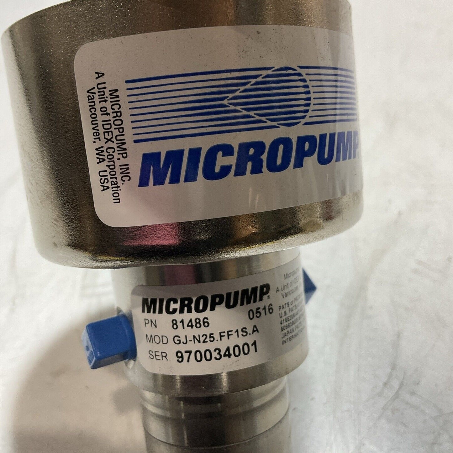 MICROPUMP 81486 GJ-N25.FF1S.A MAGNETIC DRIVE GEAR PUMP N3M