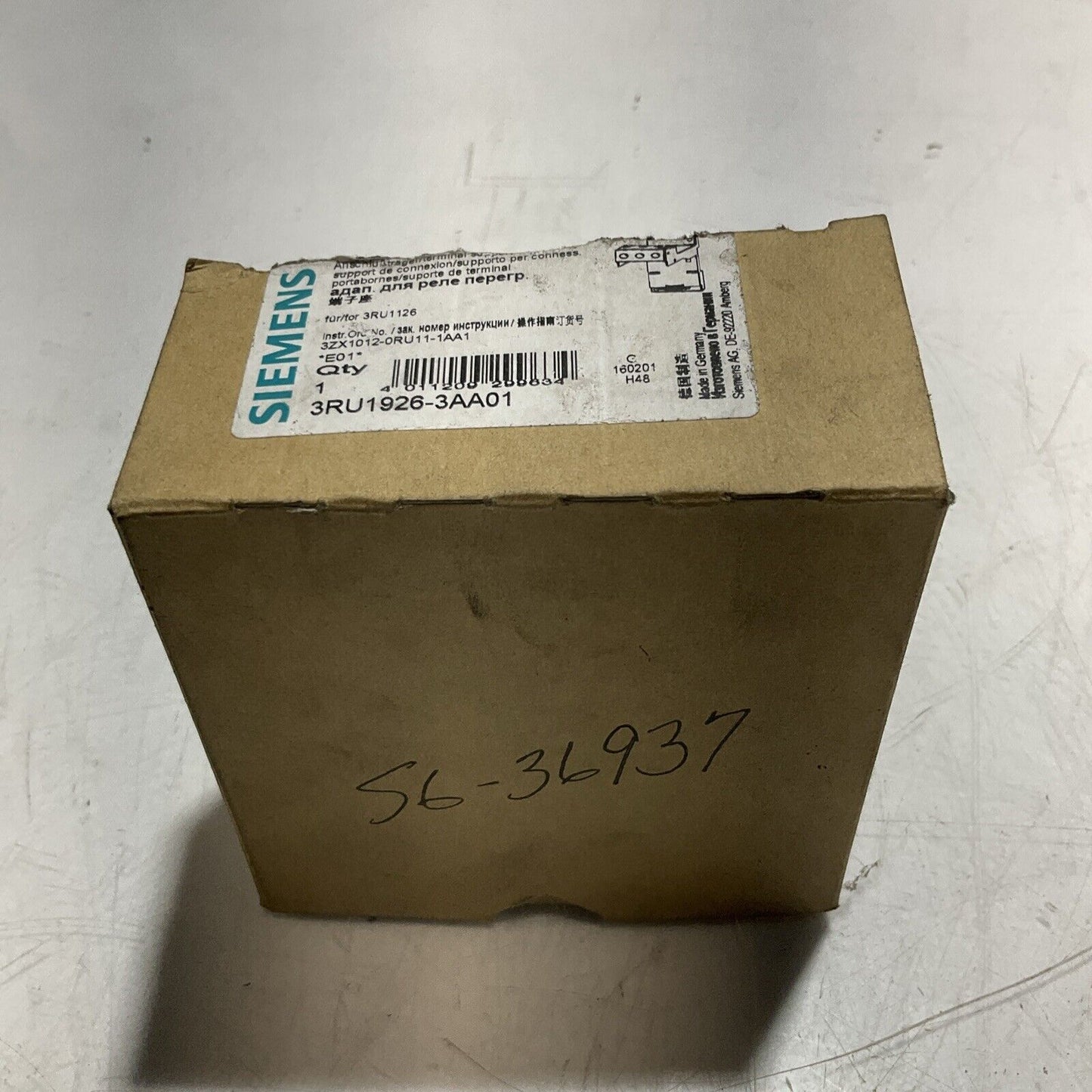 SIEMEN 3RU1926-3AA01 SCREW TERMINAL AUXILIARY SUPPORT N3M