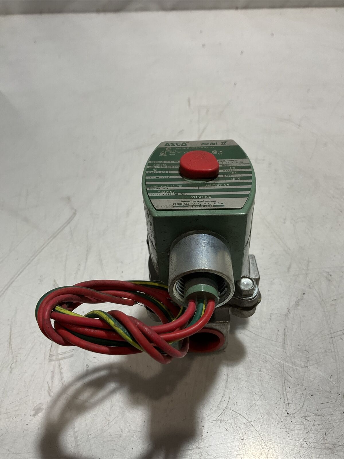 ASCO T447157 MP-C-080 238640-032-D SOLENOID SHUT OFF VALVE 120/60 110/50 FT N3M