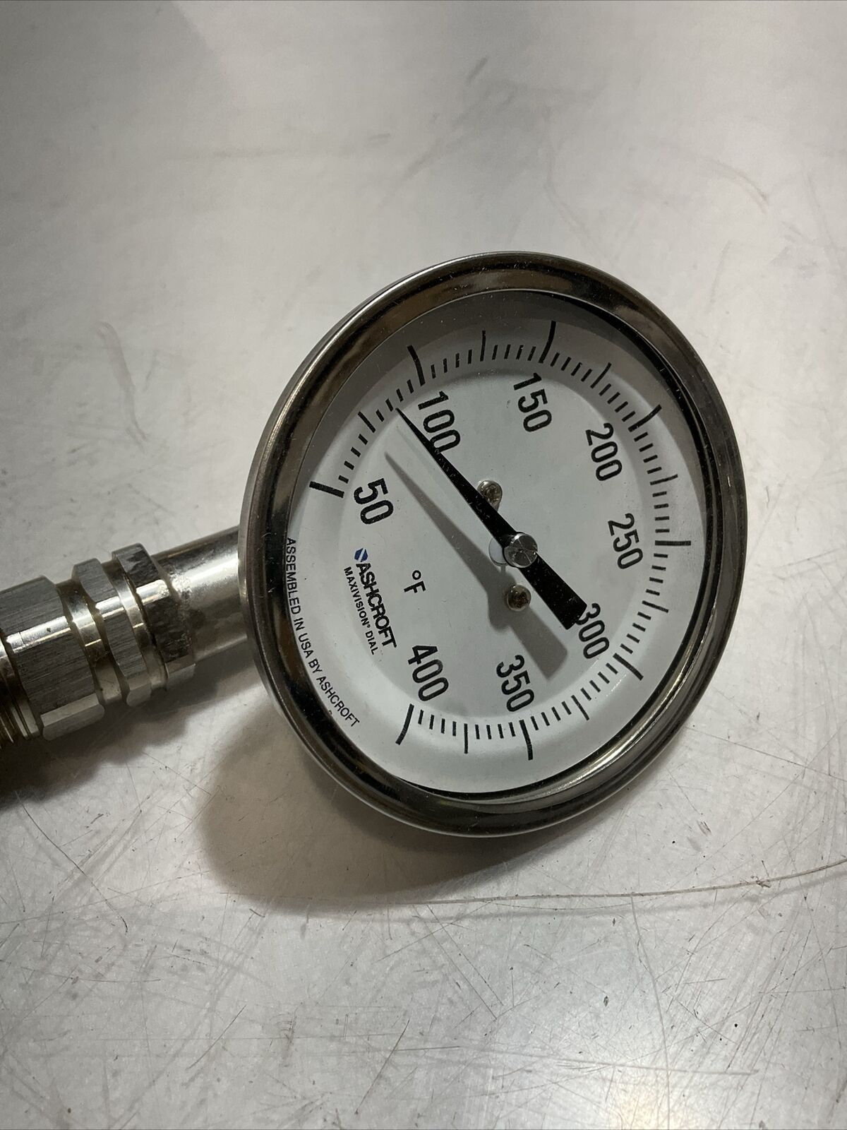 ASHCROFT 30 EL 60 L 025 50/400 BIMETAL THERMOMETER 50/400F 3 IN 1/2 NPT N3M