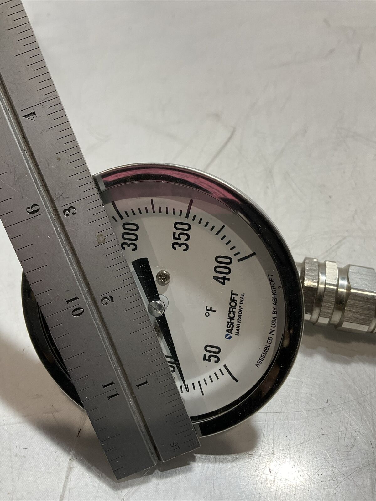 ASHCROFT 30 EL 60 L 025 50/400 BIMETAL THERMOMETER 50/400F 3 IN 1/2 NPT N3M