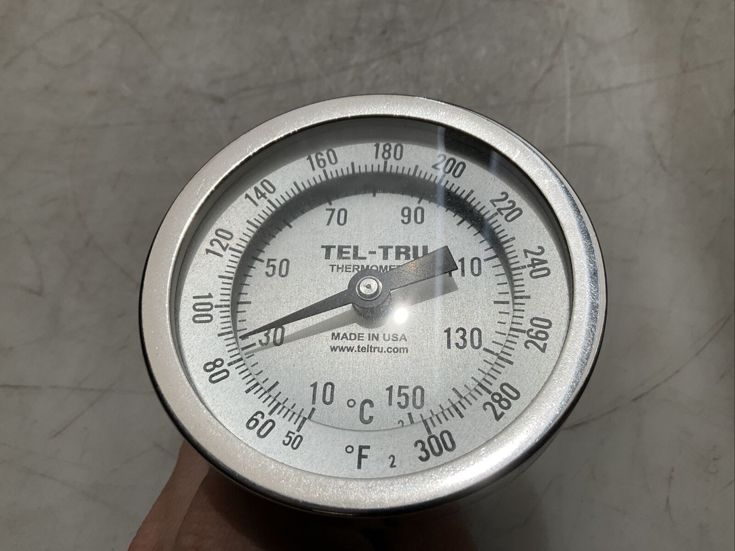 TEL-TRU GT300R BACK CONNECT THERMOMETER 1/2IN NPT 2.5IN STEM 50-300FC N3M