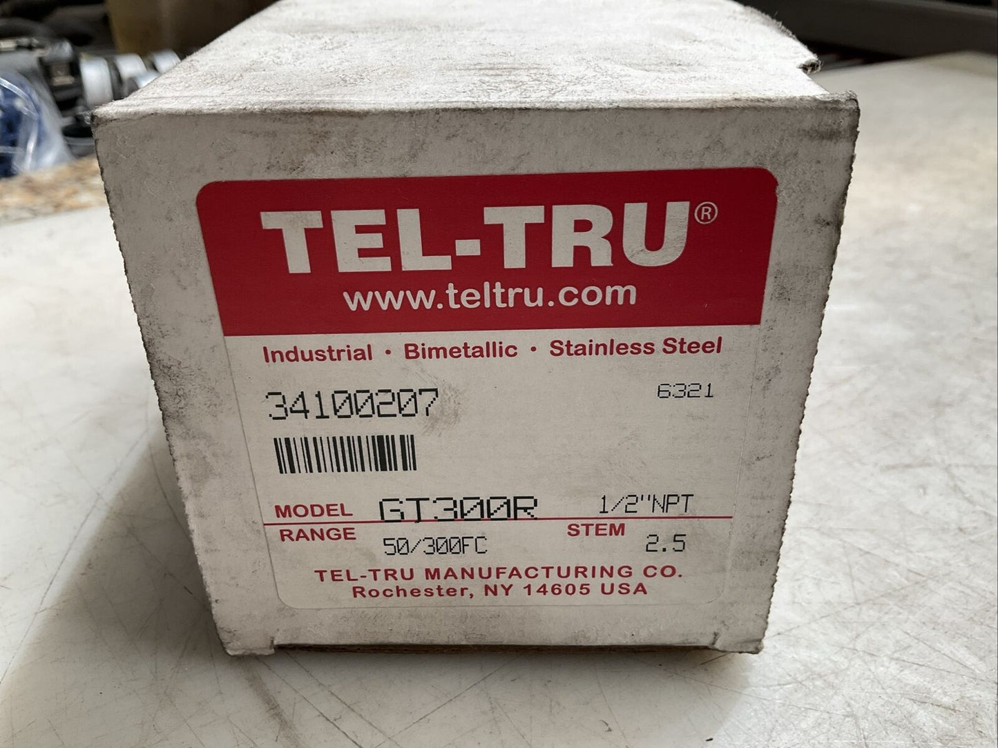 TEL-TRU GT300R BACK CONNECT THERMOMETER 1/2IN NPT 2.5IN STEM 50-300FC N3M