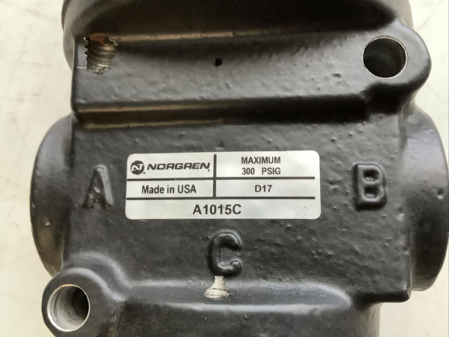 NORGREN A1015C AIR CONTROL VALVE 300PSIG N3M