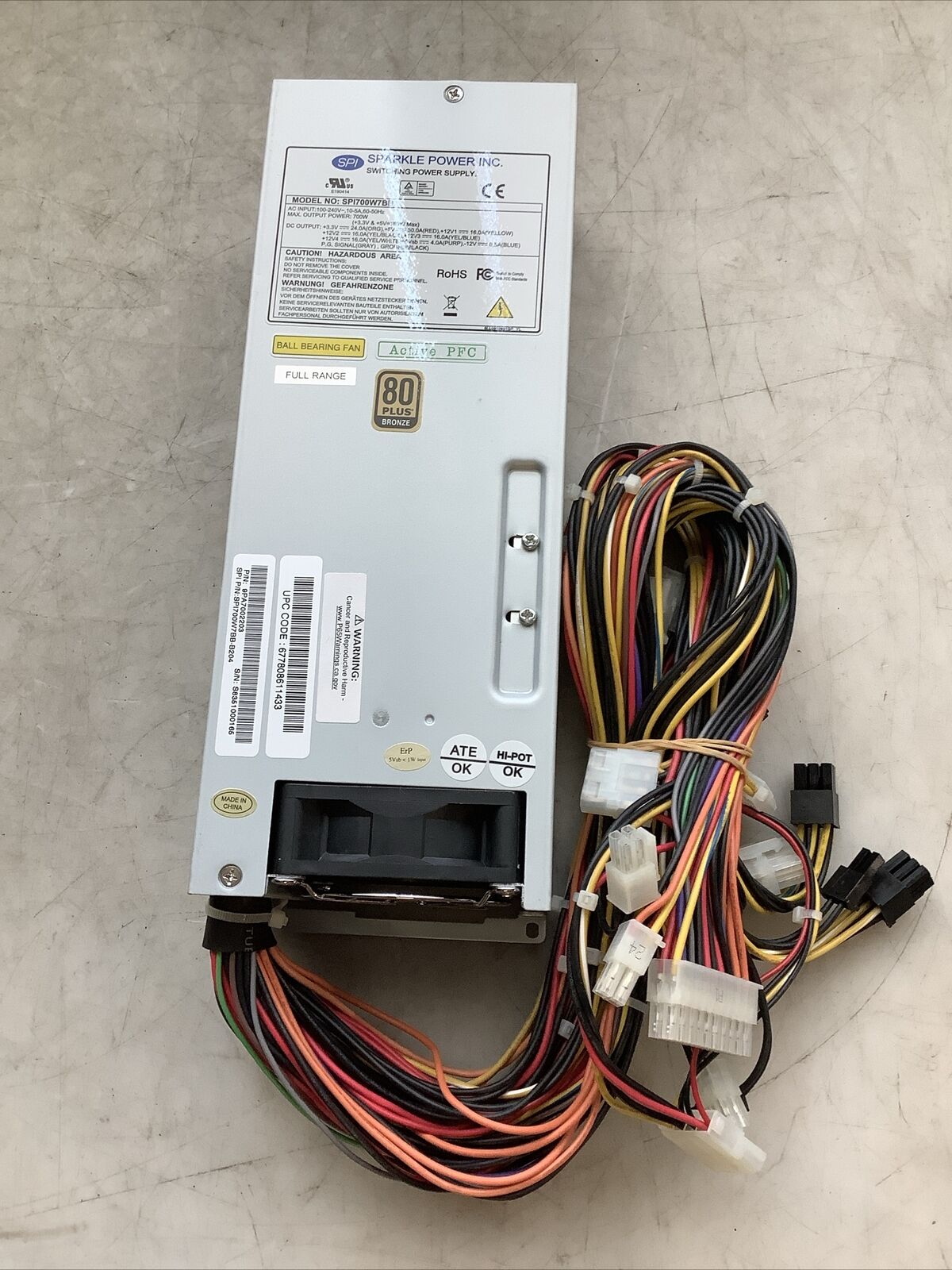 SPI SPI700W7BB SWITCHING POWER SUPPLY 700W U3S