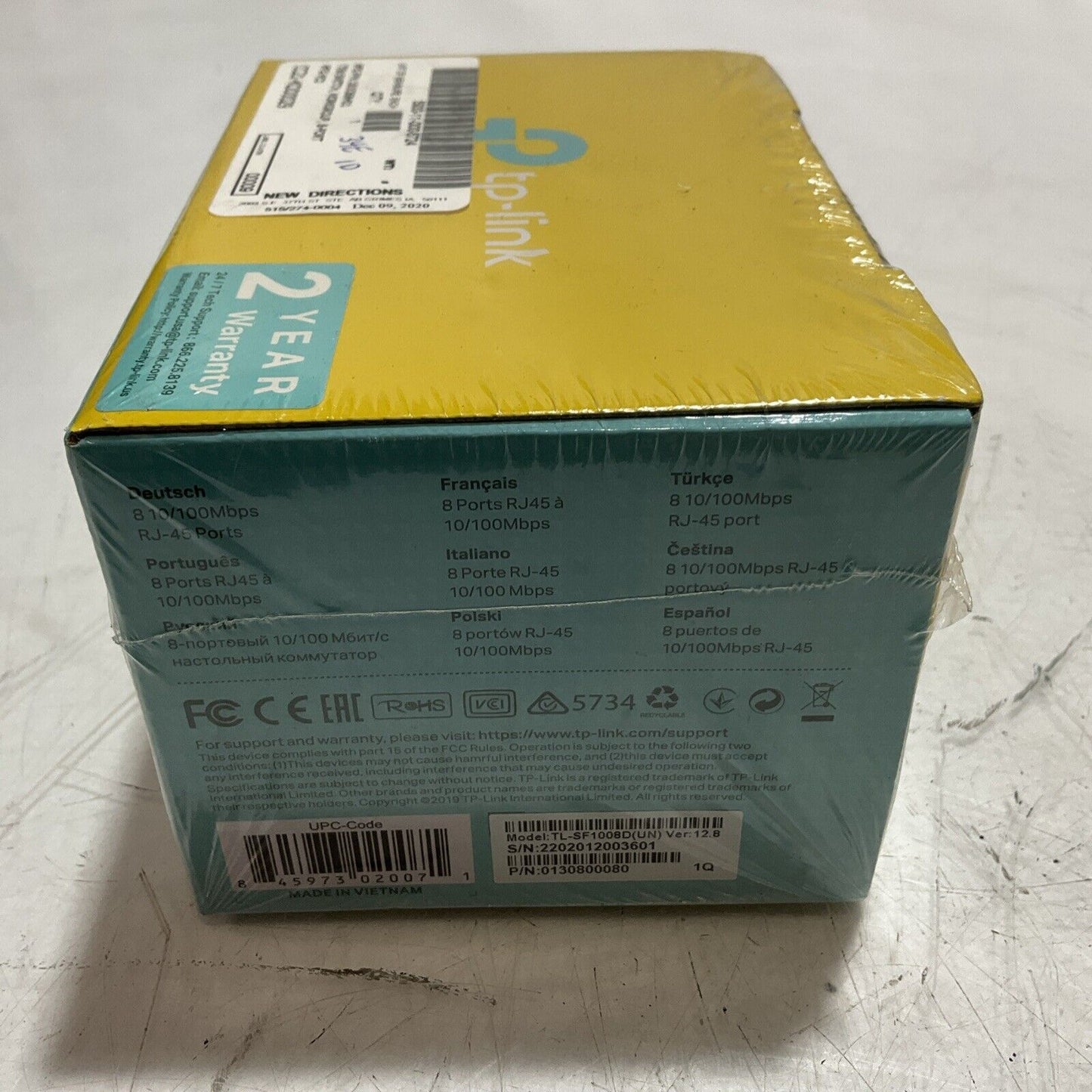 TP-LINK TL-SF1008D 8-PORT 10/100MBPS DESKTOP SWITCH U3S