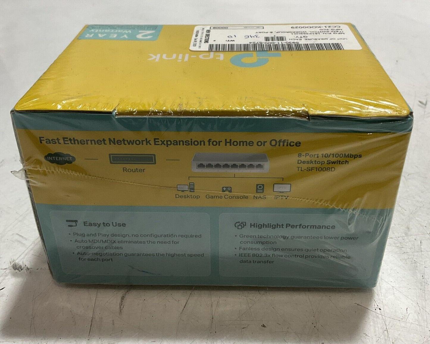 TP-LINK TL-SF1008D 8-PORT 10/100MBPS DESKTOP SWITCH U3S