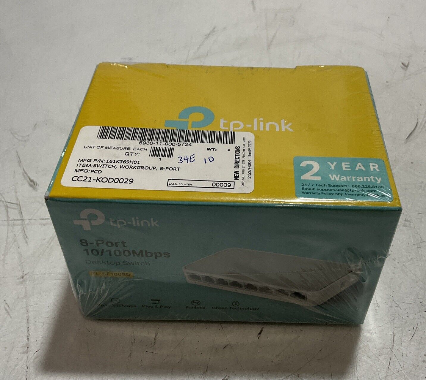 TP-LINK TL-SF1008D 8-PORT 10/100MBPS DESKTOP SWITCH U3S