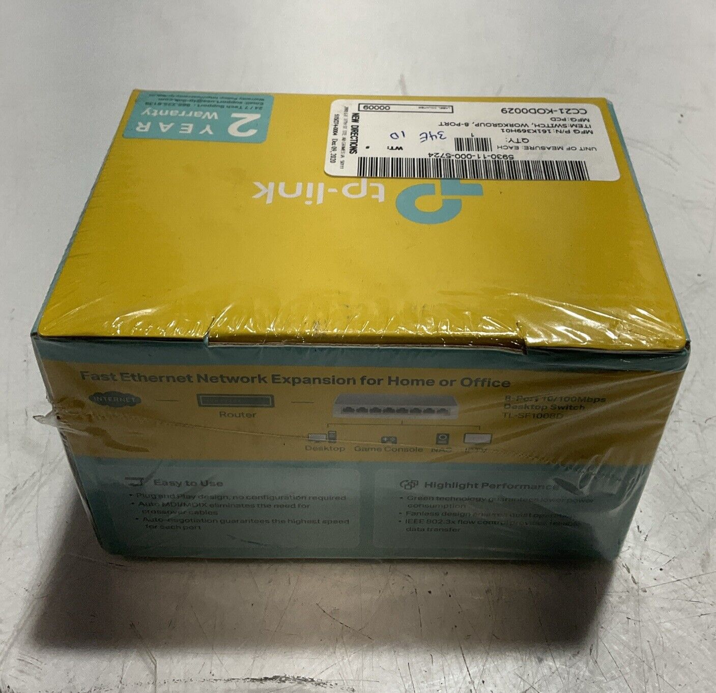 TP-LINK TL-SF1008D 8-PORT 10/100MBPS DESKTOP SWITCH U3S
