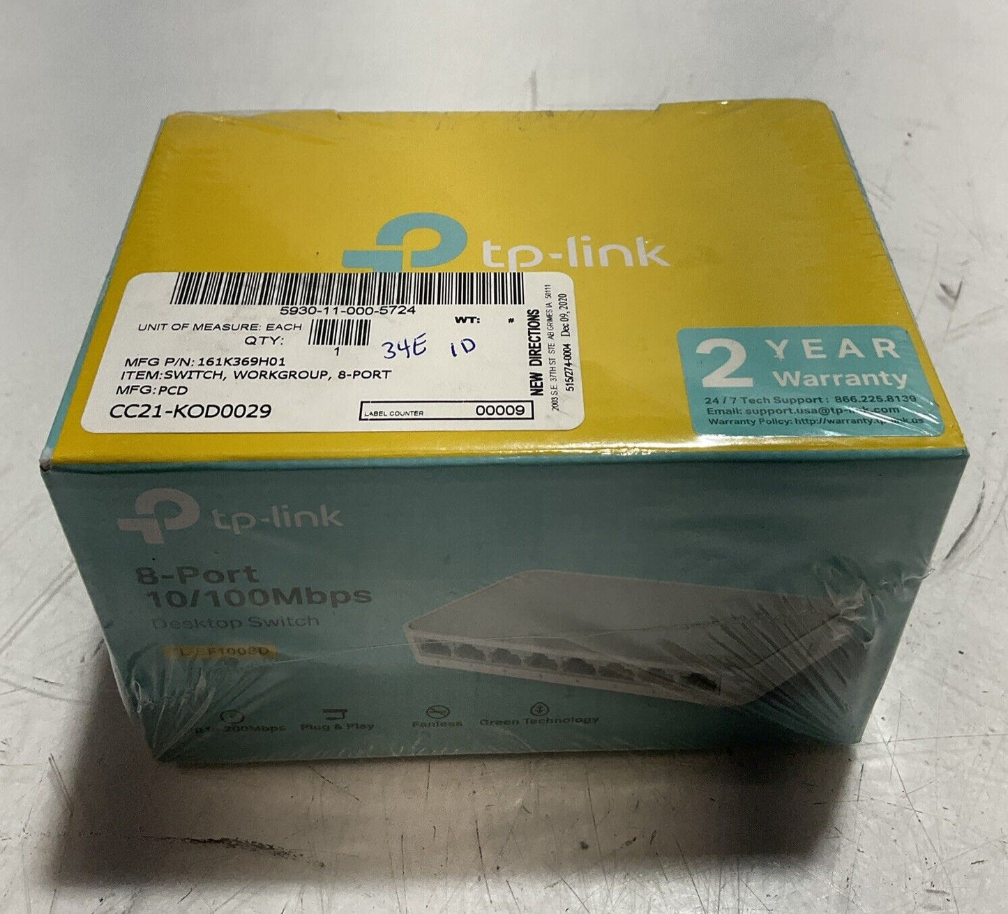 TP-LINK TL-SF1008D 8-PORT 10/100MBPS DESKTOP SWITCH U3S