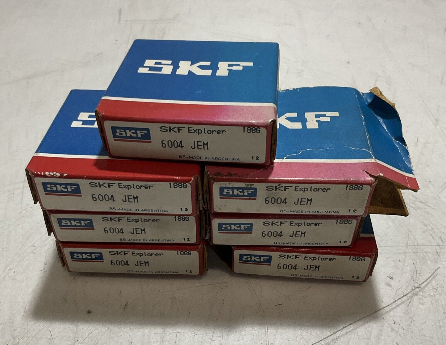 SKF 6004 JEM DEEP GROVE BALL BEARINGS 20 MM X 42MM X 12MM LOT OF 7 N3M