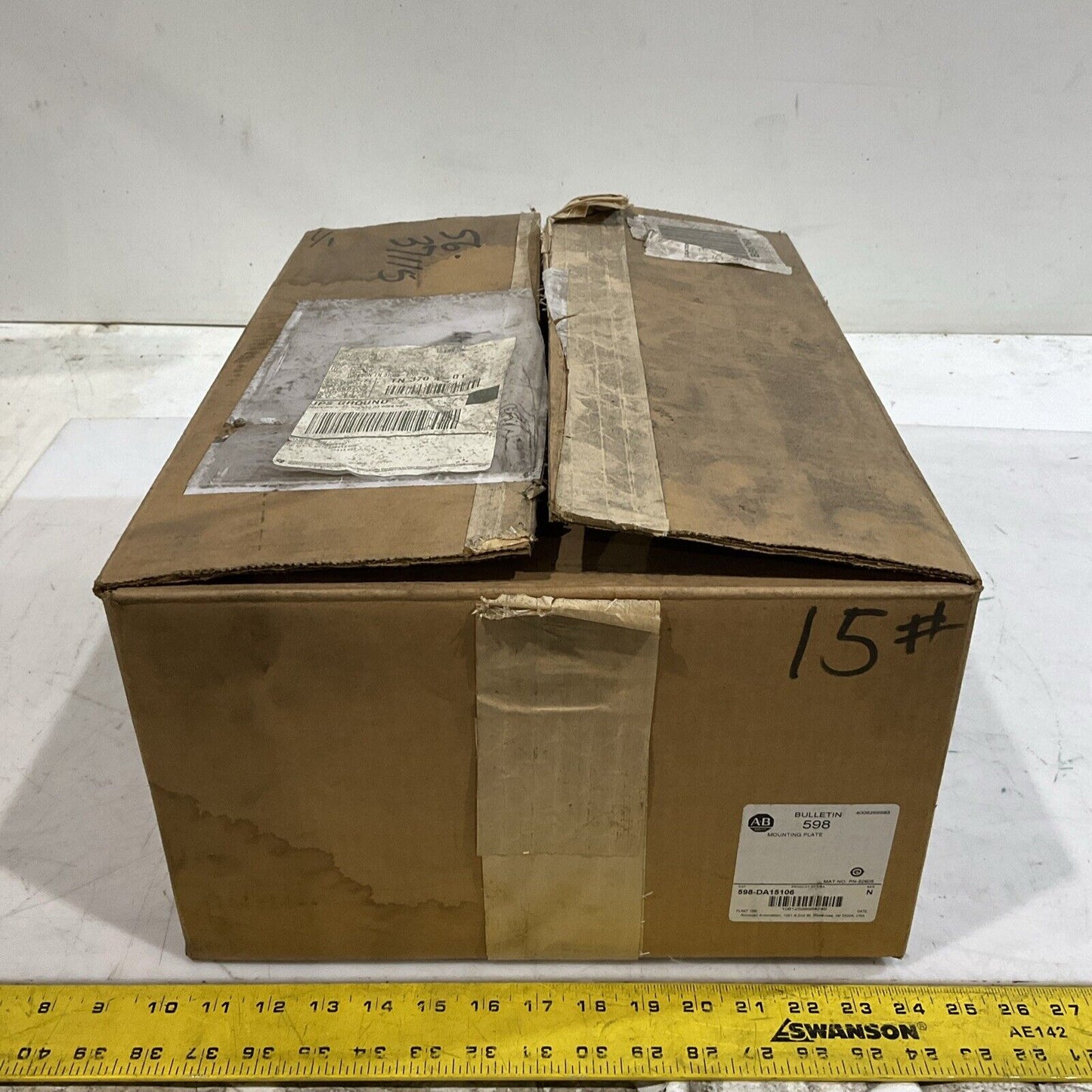 A-B ALLEN-BRADLEY 598-DA15106 STARTER REPLACEMENT ENCLOSURE 15 X 10 X 6 N3M