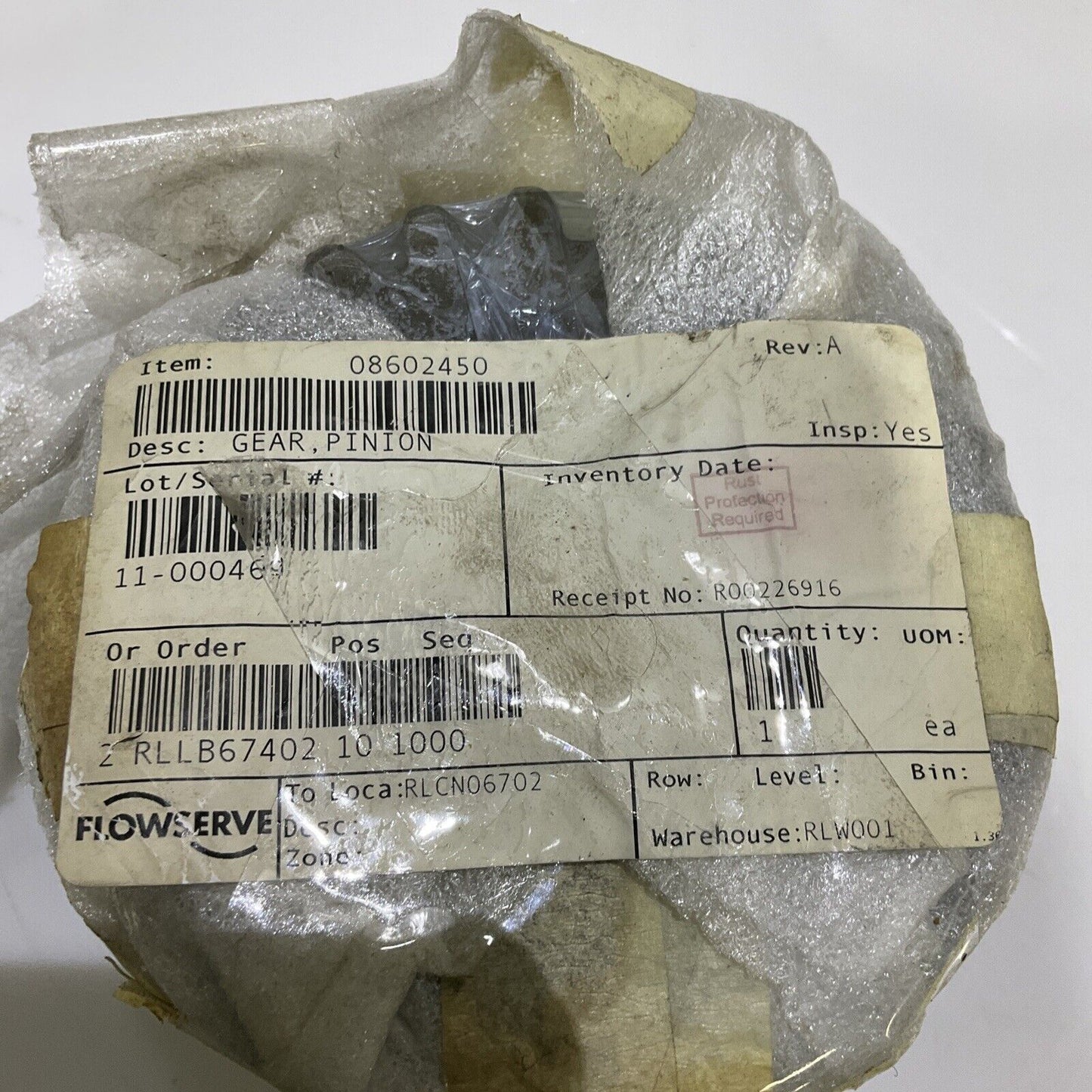 FLOWSERVE 08602450 PINION GEAR 678