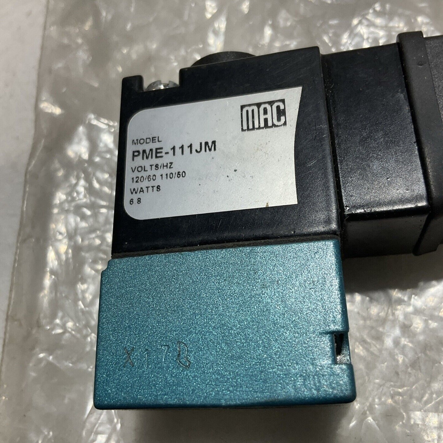 MAC PME-111JM SOLENOID SLOAN FLUID VALVE 110/120V 6.8W 60/50HZ 25-150 PSI U3S