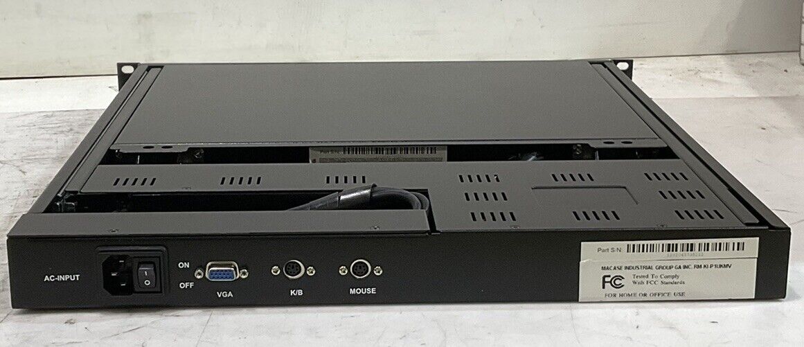 MACASE RM-KI-P1UKMV 15” RACKMOUNT MONITOR WITH TOUCHSCREEN U3S
