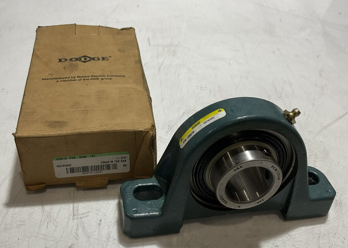 DODGE 126810 P28-SCM-107 PILLOW BLOCK BALL BEARINGS 1-7/16" 2 BOLT N3M