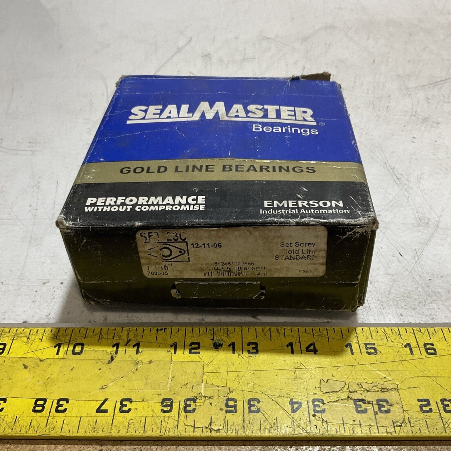 SEALMASTER SFT-23C GOLD LINE FLANGE BALL BEARING UNIT 1-7/16" N3M