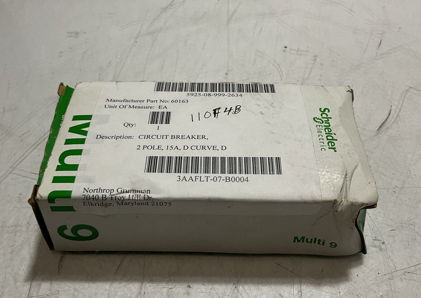 SCHNEIDER Electric 60163 CIRCUIT BREAKER 2POLES U3S