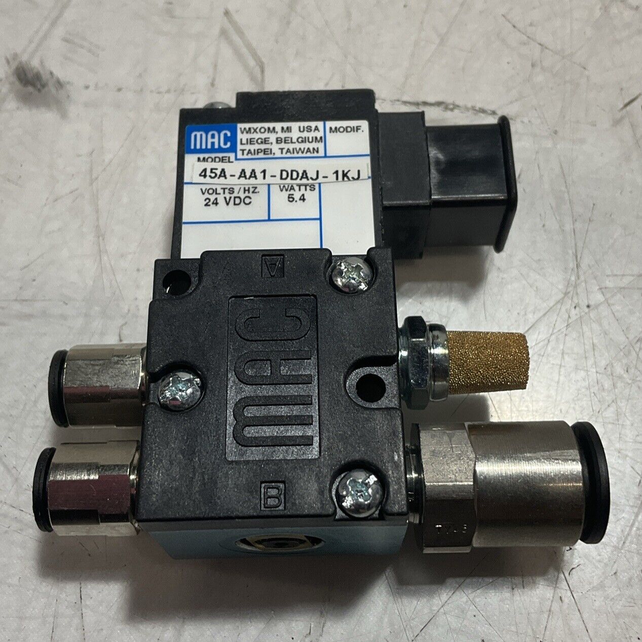 MAC 45A-AA1-DDAJ-1KJ SOLENOID VALVE U3S